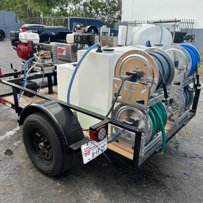 Dual-User Cold Water Pressure Wash & Soft Wash trailer package