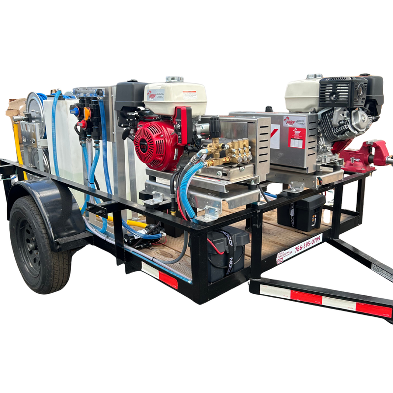 Dual-User Cold Water Pressure Wash & Soft Wash trailer package