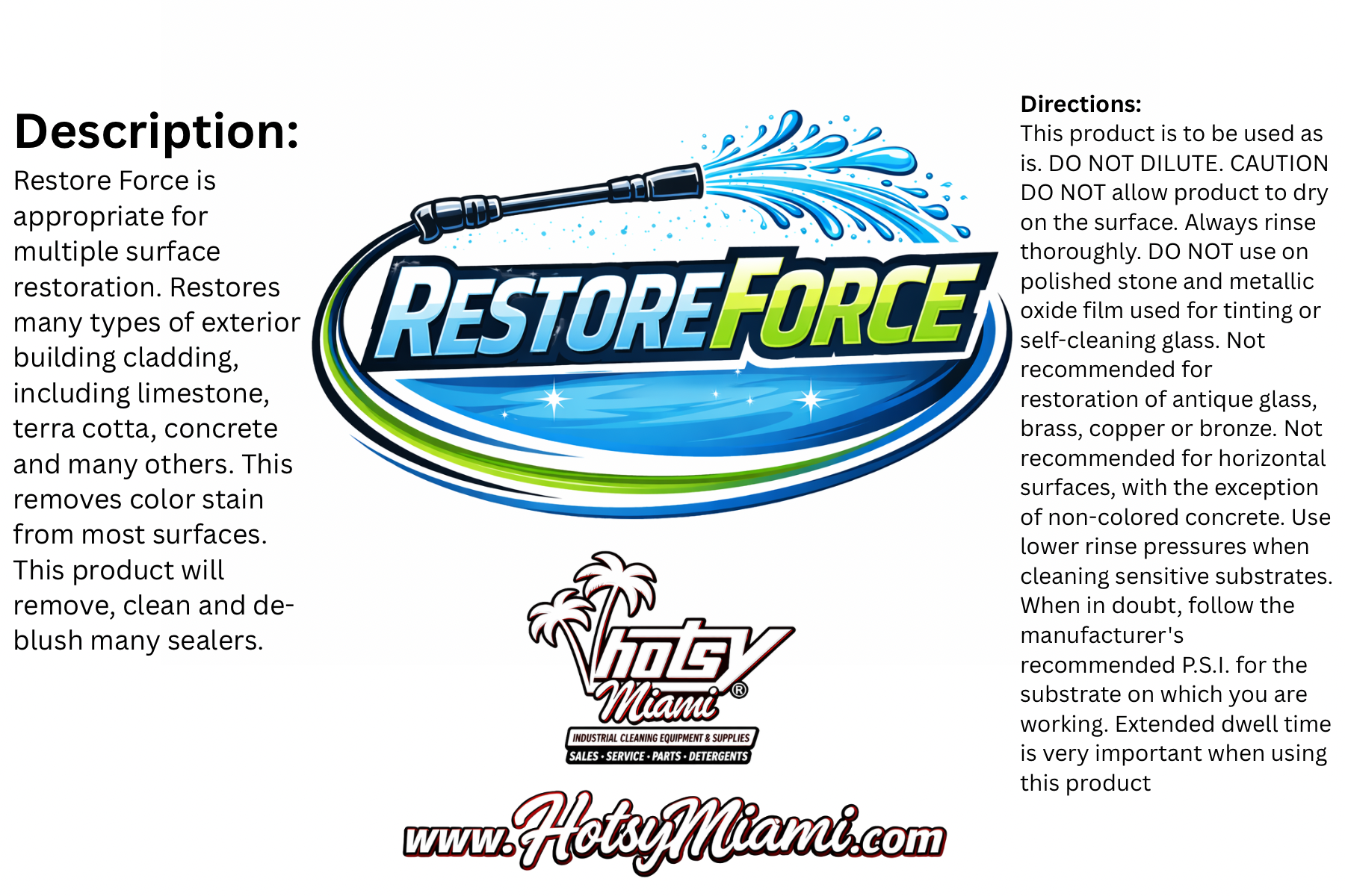 Restore Cleaner Restore Force™ Exterior Surface Restoration Cleaner