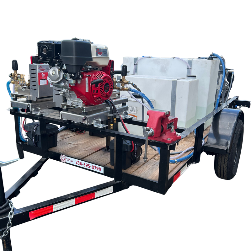 Dual-User Cold Water Pressure Wash & Soft Wash trailer package