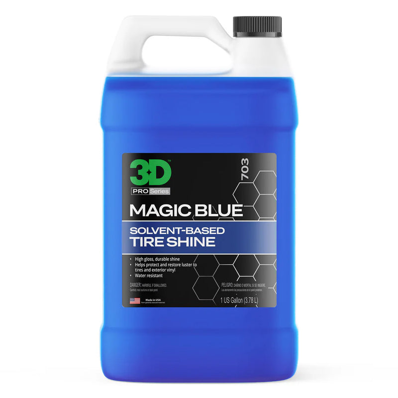 blue tire dressing 3D Magic 1 Gallon (703G01) blue shine transparent
