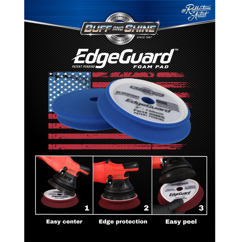 EdgeGuard Foam Pad Blueberry, Heavy Polishing (2 Pack)