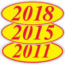 Oval Year Sticker