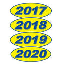 Oval Year Sticker